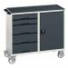 Mobile Cabinet Greyanthracitewith Cupboard and 5 Drawers 415545