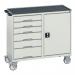 Mobile Cabinet Greygreywith Cupboard and 6 Drawers 415550