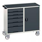 Mobile Cabinet Greyanthracitewith Cupboard and 6 Drawers 415551