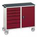 Mobile Cabinet Greyredwith Cupboard and 6 Drawers 415552