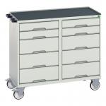 Mobile Cabinet Greygreywith 10 Drawers 415553