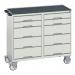 Mobile Cabinet Greygreywith 10 Drawers 415553