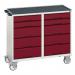 Mobile Cabinet Greyredwith 10 Drawers 415555