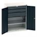 Kitted Cupboard Anthracitegrey 800 Wide 3 Drawers 1 Shelf 415581