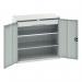 Kitted Cupboard Greygrey 1050 Wide 1 Drawer 2 Shelves 415583