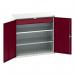 Kitted Cupboard Redgrey 1050 Wide 1 Drawer 2 Shelves 415585