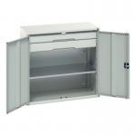 Kitted Cupboard Greygrey 1050 Wide 2 Drawers 1 Shelf 415586