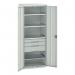 Kitted Cupboard Greygrey 800 Wide 3 Drawers 4 Shelves 415592