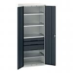 Kitted Cupboard Anthracitegrey 800 Wide 3 Drawers 4 Shelves 415593