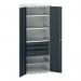 Kitted Cupboard Anthracitegrey 800 Wide 3 Drawers 4 Shelves 415593