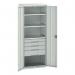 Kitted Cupboard Greygrey 800 Wide 4 Drawers 3 Shelves 415595