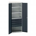Kitted Cupboard Anthracitegrey 800 Wide 4 Drawers 3 Shelves 415596