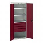 Kitted Cupboard Redgrey 800 Wide 4 Drawers 3 Shelves 415597