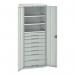 Kitted Cupboard Greygrey 800 Wide 8 Drawers 3 Shelves 415598
