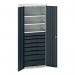 Kitted Cupboard Anthracitegrey 800 Wide 8 Drawers 3 Shelves 415599