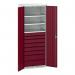 Kitted Cupboard Redgrey 800 Wide 8 Drawers 3 Shelves 415600
