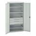 Kitted Cupboard Greygrey 1050 Wide 3 Drawers 4 Shelves 415601