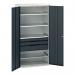 Kitted Cupboard Anthracitegrey 1050 Wide 3 Drawers 4 Shelves 415602