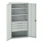Kitted Cupboard Greygrey 1050 Wide 4 Drawers 3 Shelves 415604
