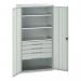 Kitted Cupboard Greygrey 1050 Wide 4 Drawers 3 Shelves 415604