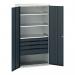 Kitted Cupboard Anthracitegrey 1050 Wide 4 Drawers 3 Shelves 415605