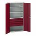 Kitted Cupboard Redgrey 1050 Wide 4 Drawers 3 Shelves 415606