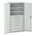 Kitted Cupboard Greygrey 1050 Wide 8 Drawers 3 Shelves 415607