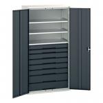 Kitted Cupboard Anthracitegrey 1050 Wide 8 Drawers 3 Shelves 415608