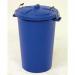 Coloured dustbin with locking clip lid, blue 415699