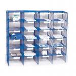 Mail Sort Unit with 24 Compartments Blue 415761