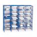 Mail Sort Unit with 24 Compartments Blue 415761