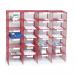 Mail Sort Unit with 24 Compartments Red 415762