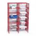 Mail Sort Unit with 12 Compartments Red 415768