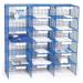 Mail Sort Unit with 18 Compartments Blue 415770