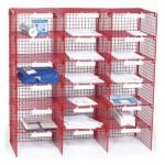 Mail Sort Unit with 18 Compartments Red 415771