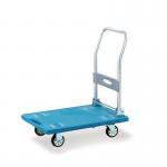 Lightweight folding plastic platform truck, with low noise wheels, 150kg capacity 415835