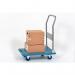 Lightweight folding plastic platform truck, with low noise wheels, 150kg capacity 415835