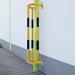 The photograph shows a slingsby cable management pipe or cable guard. It is made of durable materials and has a sleek and simple design. The pipe/guard is long and narrow with ridges on the exterior for easy grip and handling. The color is neutral, making it suitable for any setting.