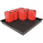 Drum storage drip trays with sump grid 416072