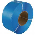 Polypropylene strapping, 5mm x 6500m, machine strap, blue 416150