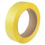 Polypropylene strapping, 12mm x 2000m, machine strap, yellow 416156