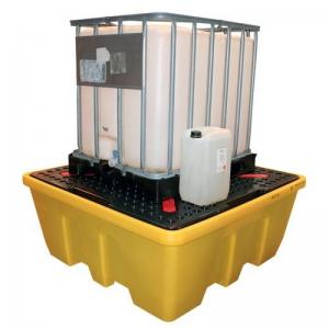 Ibc Spill Pallet, Stackable, Yellow 416181