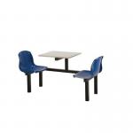 Polypropylene fixed canteen table and chairs - Fully assembled 416365