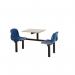 Polypropylene fixed canteen table and chairs - Fully assembled 416365