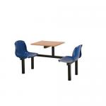 Polypropylene fixed canteen table and chairs - Fully assembled 416366