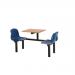 Polypropylene fixed canteen table and chairs - Fully assembled 416366