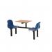 Polypropylene fixed canteen table and chairs - Fully assembled 416366