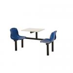 Polypropylene fixed canteen table and chairs - Fully assembled 416367