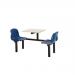 Polypropylene fixed canteen table and chairs - Fully assembled 416367