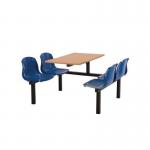 Polypropylene fixed canteen table and chairs - Fully assembled 416369